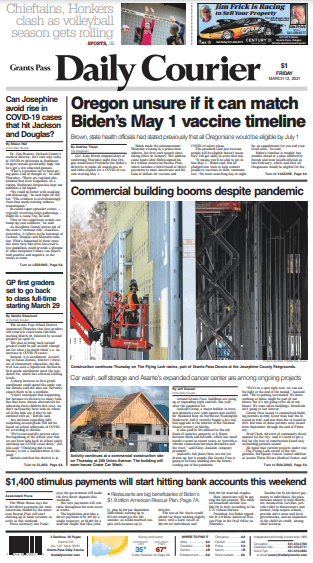 Daily Courier Front Page 3.12
